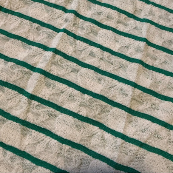 Christopher & Banks Green & White Striped Shirt - Picture 2 of 4